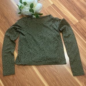 Hollister All Over Lace L/S Top With Built In Cami